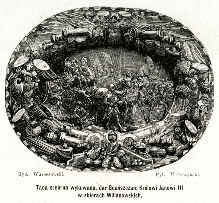 Taca ze sceną wjazdu triumfalnego Jana III Sobieskiego