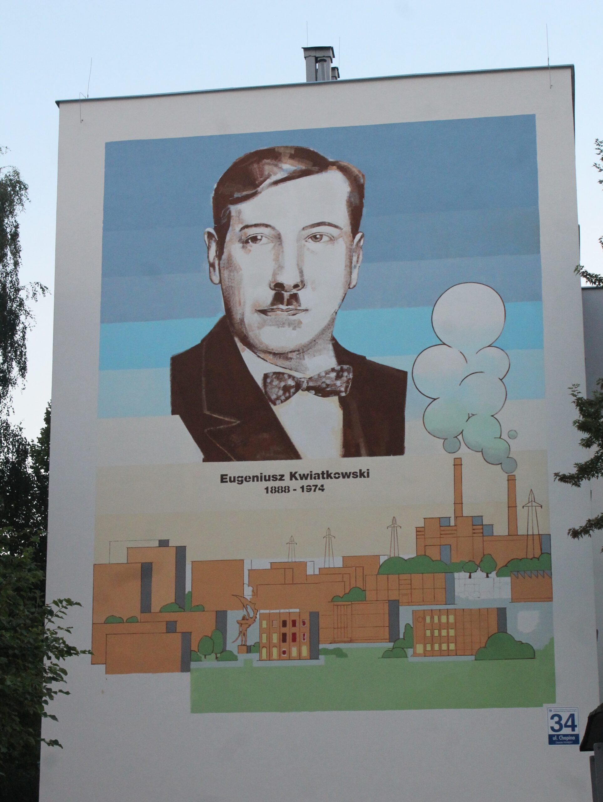 Mural inż.Eugeniusza Kwiatkowskiego