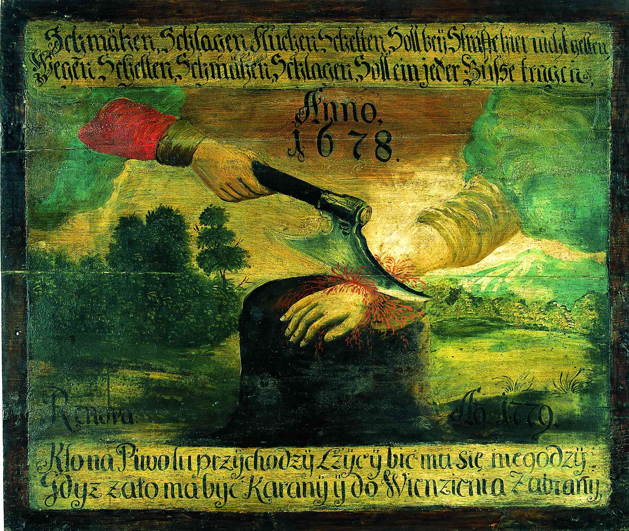 Obraz olejny malowany na desce