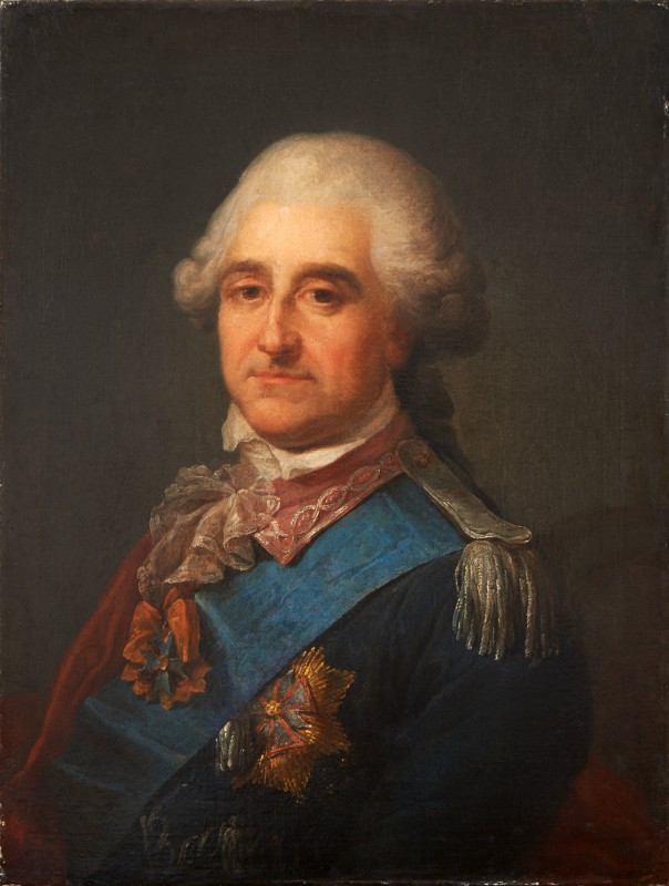 Portret Stanisława Augusta w granatowym mundurze generalskim